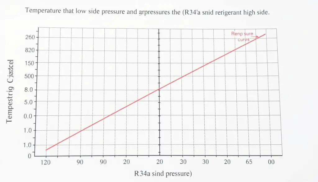 R134a pressure-temperature relationship graph
