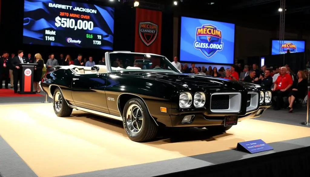 Ram Air IV GTO Judge at auction with price display Ram Air IV GTO Judge at auction with price display