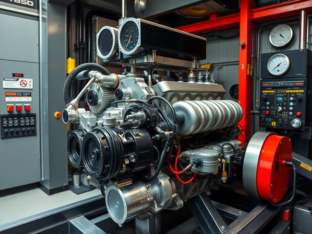 Ram Air IV engine on dynamometer testing equipment Ram Air IV engine on dynamometer testing equipment