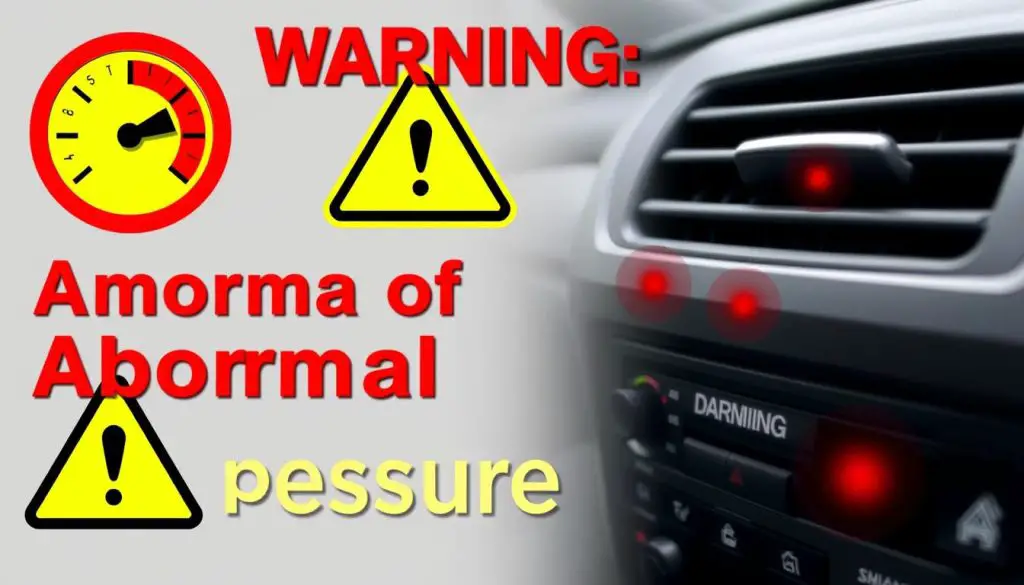 Warning signs of dangerous AC pressure conditions Warning signs of dangerous AC pressure conditions
