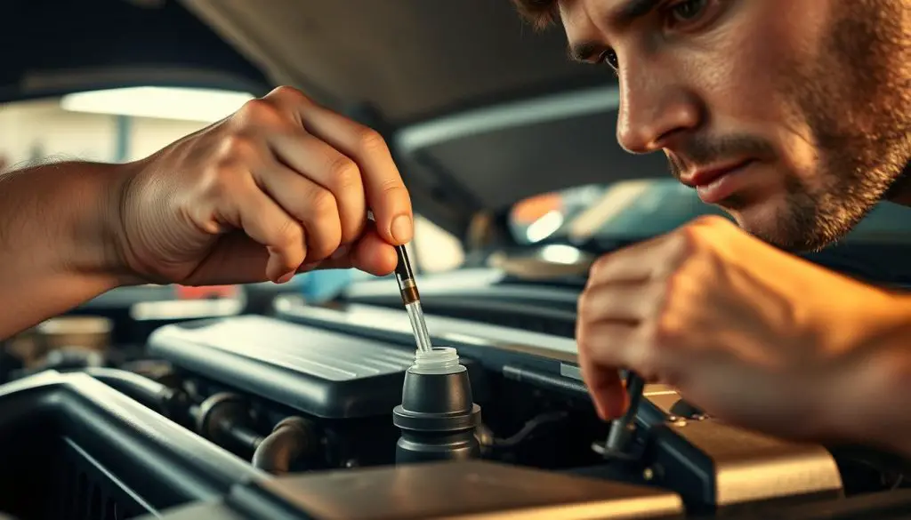 checking fluid level checking fluid level