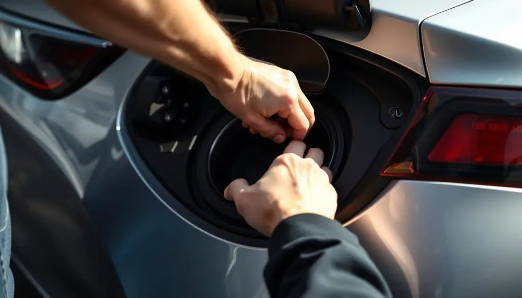 opening fuel door manually