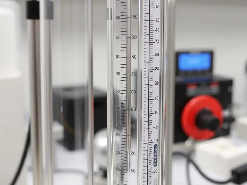 API gravity measurement device showing gasoline's typical reading compared to other petroleum products API gravity measurement device showing gasoline's typical reading compared to other petroleum products