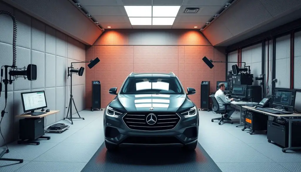 Advanced NVH testing facility with acoustic chambers and measurement equipment