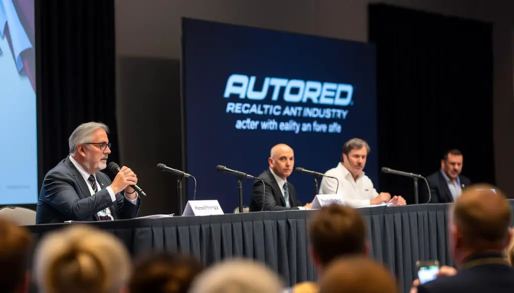 Automotive industry panel discussing reality TV ethics with Richard Rawlings
