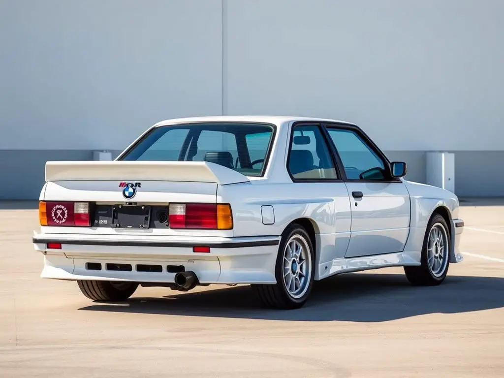 BMW M3 E30 showing the original M on car meaning implementation
