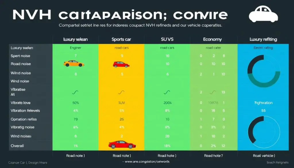 Comparison of NVH characteristics across different vehicle categories