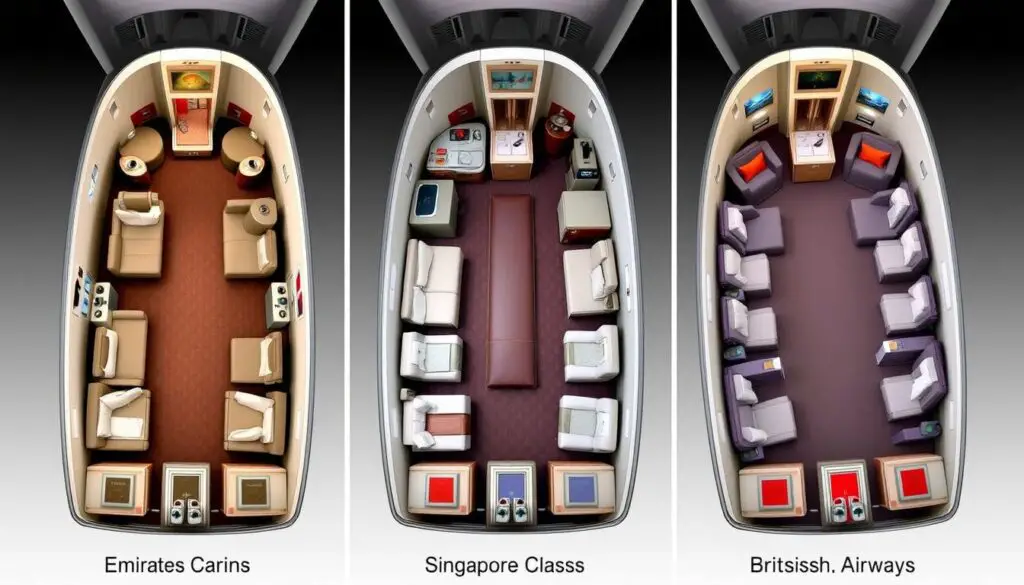 Comparison of different airline A380-800 cabin layouts Comparison of different airline A380-800 cabin layouts