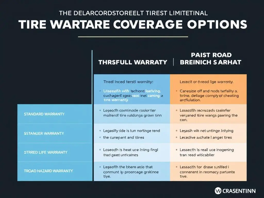 Comparison of tire warranty coverage options with pros and cons Comparison of tire warranty coverage options with pros and cons