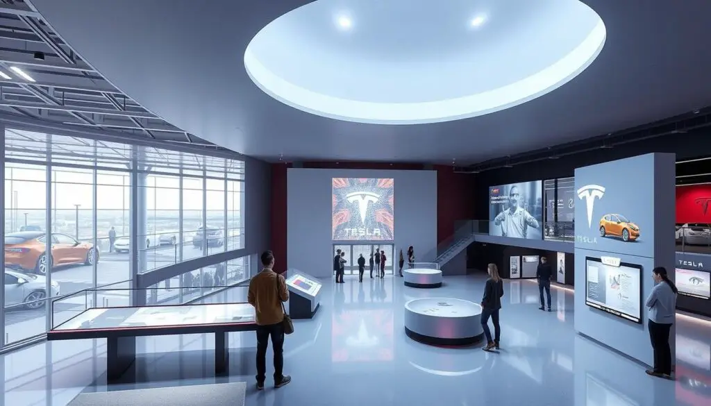 Concept rendering of a potential future Tesla factory visitor center