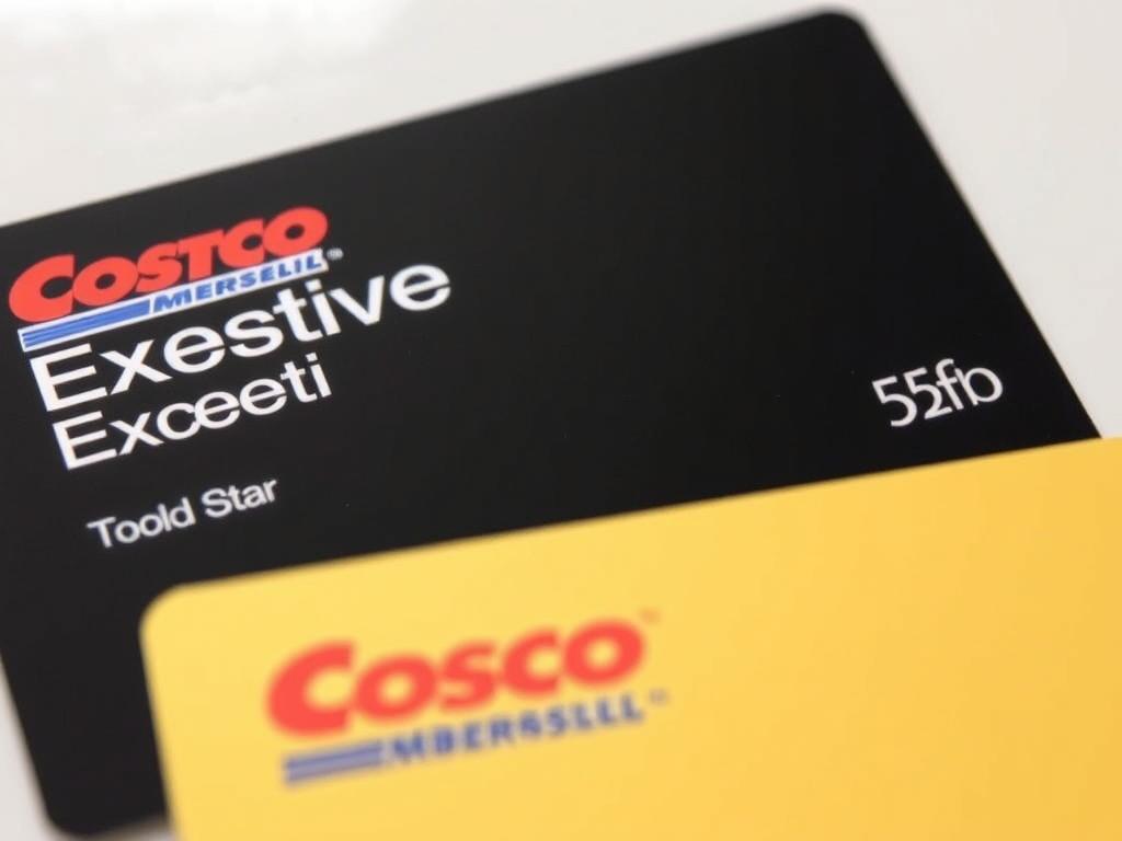 Costco membership cards showing Executive and Gold Star levels Costco membership cards showing Executive and Gold Star levels
