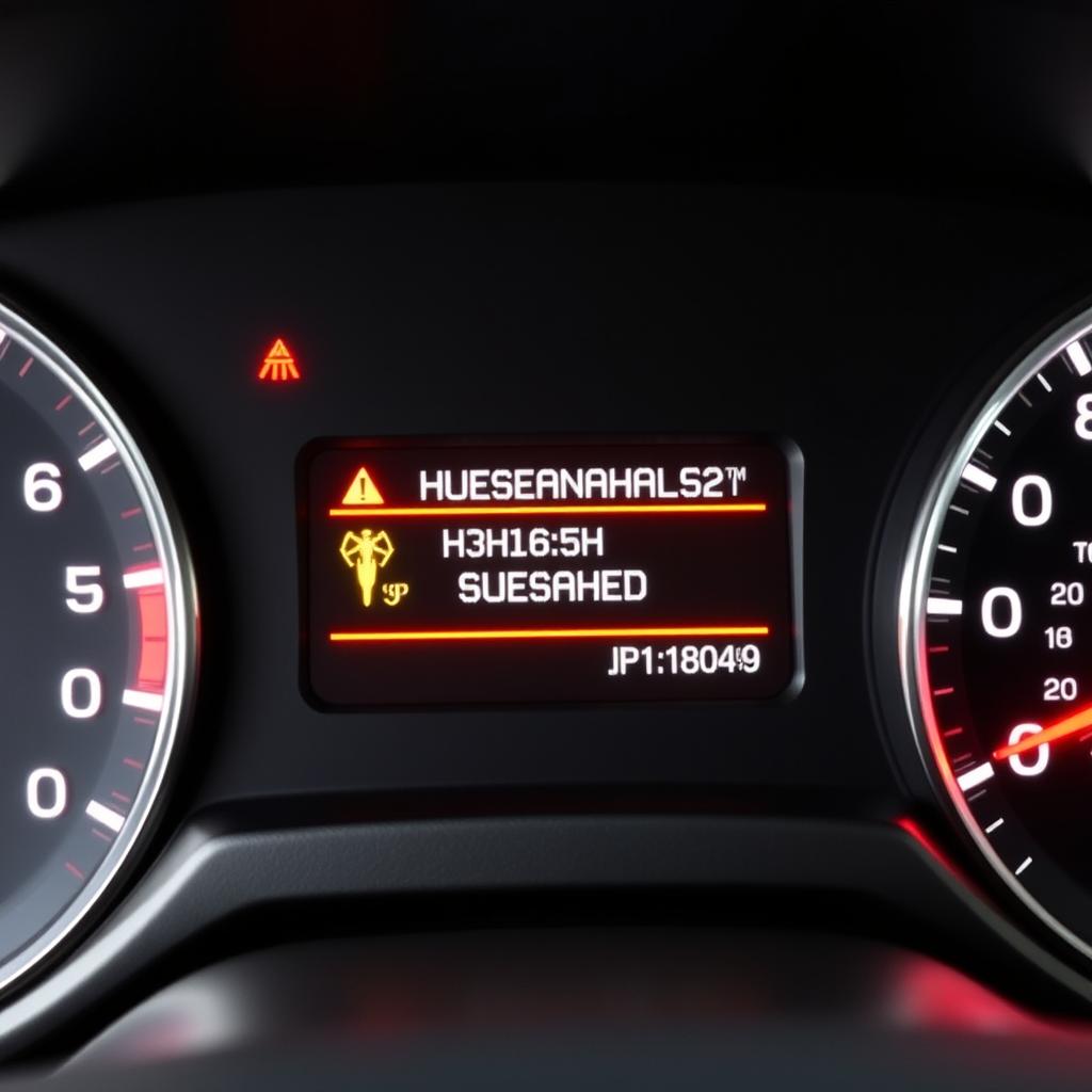 Dashboard warning lights indicating transmission problems