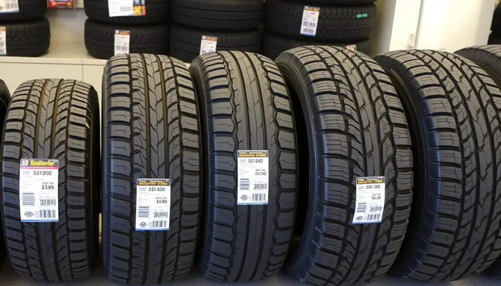 Different sized tires showing how tire size affects mounting cost Different sized tires showing how tire size affects mounting cost