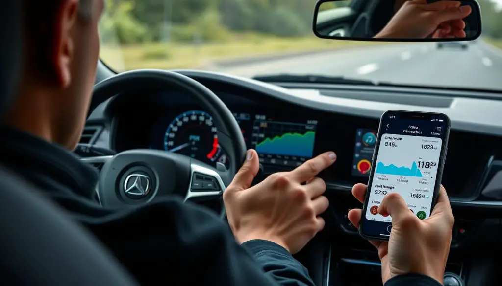 Driver testing different shift points while monitoring performance data Driver testing different shift points while monitoring performance data
