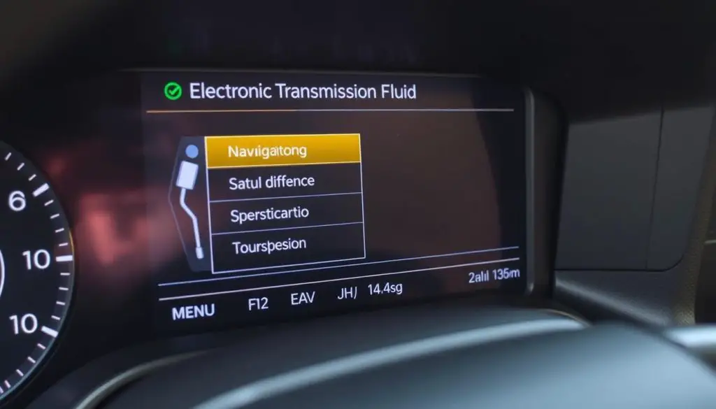 Electronic transmission fluid monitoring system interface on 2020+ Silverado