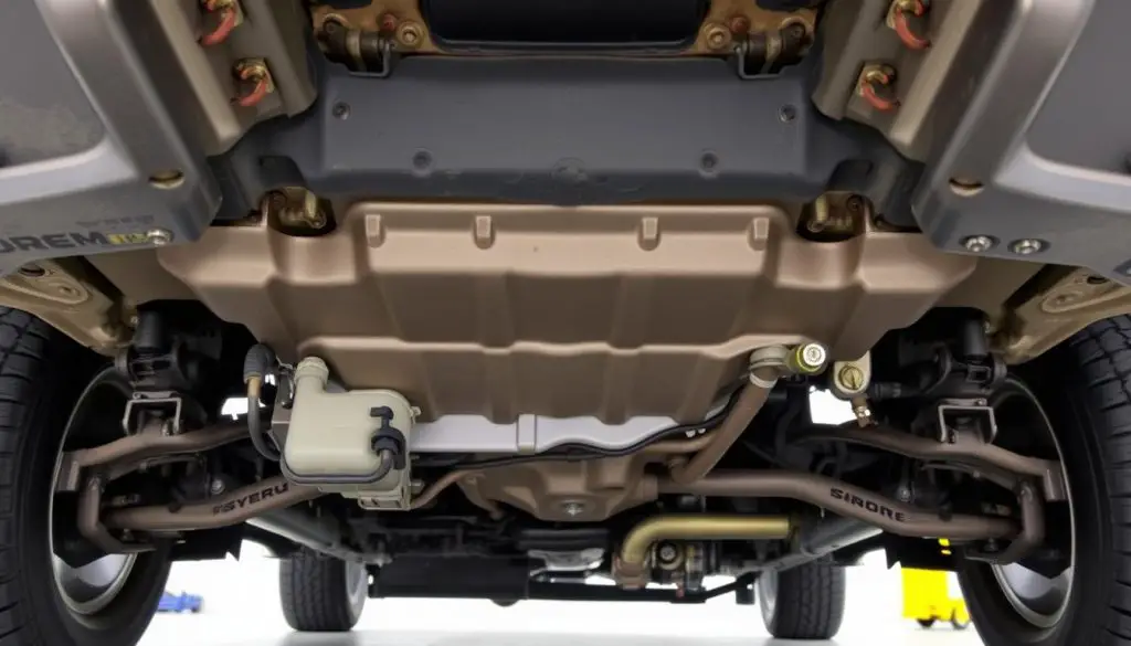 First generation Chevy Silverado with transmission pan visible