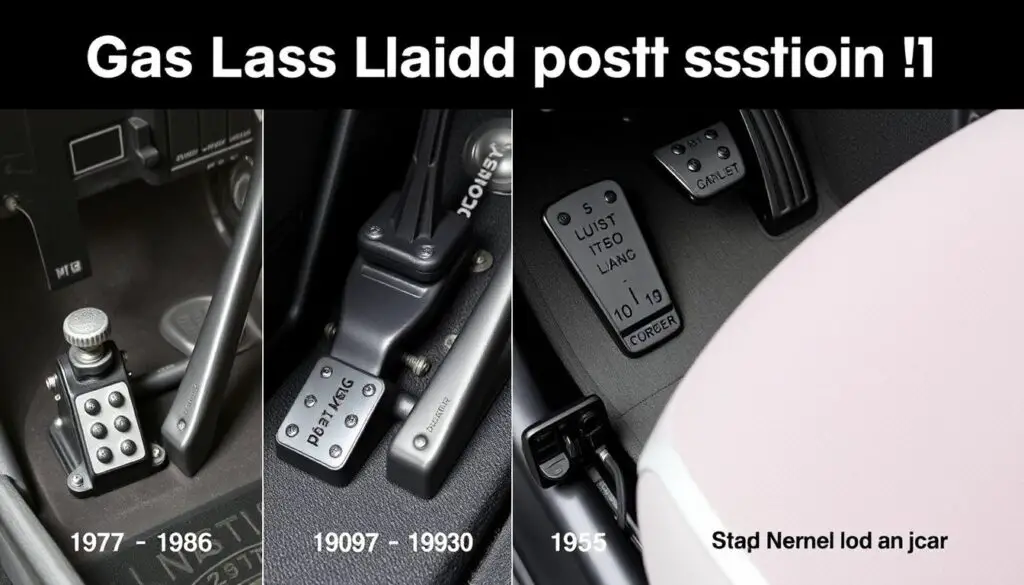 Historical evolution of gas pedal position in early automobiles Historical evolution of gas pedal position in early automobiles