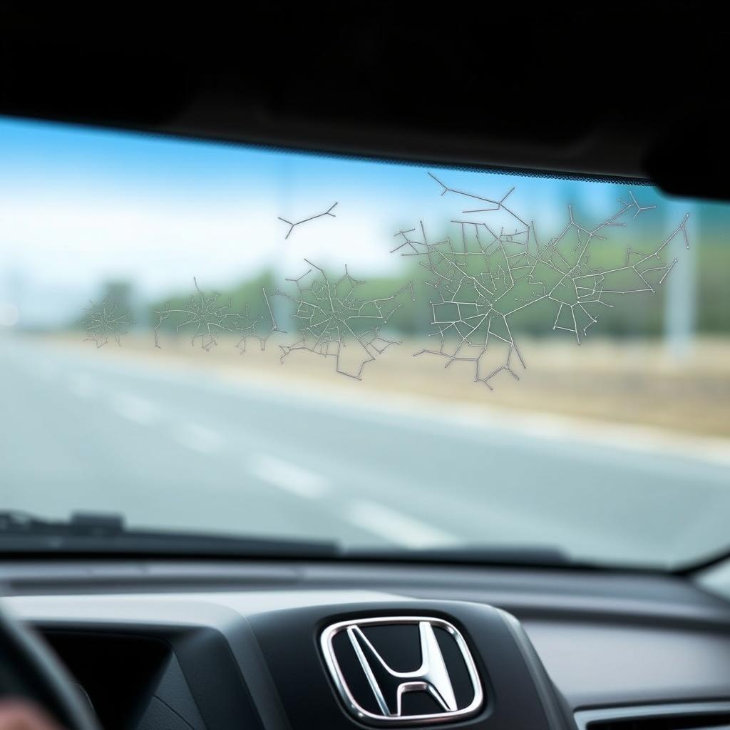 Honda windshield protection coverage illustration showing chip and crack repair Honda windshield protection coverage illustration showing chip and crack repair