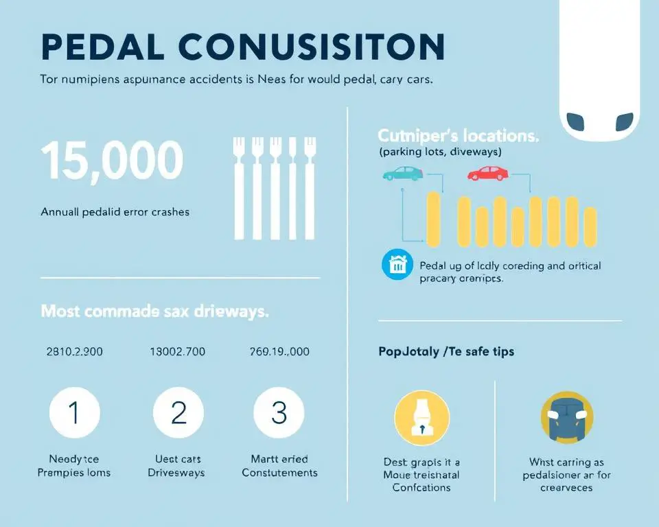 Infographic showing statistics about pedal confusion accidents Infographic showing statistics about pedal confusion accidents
