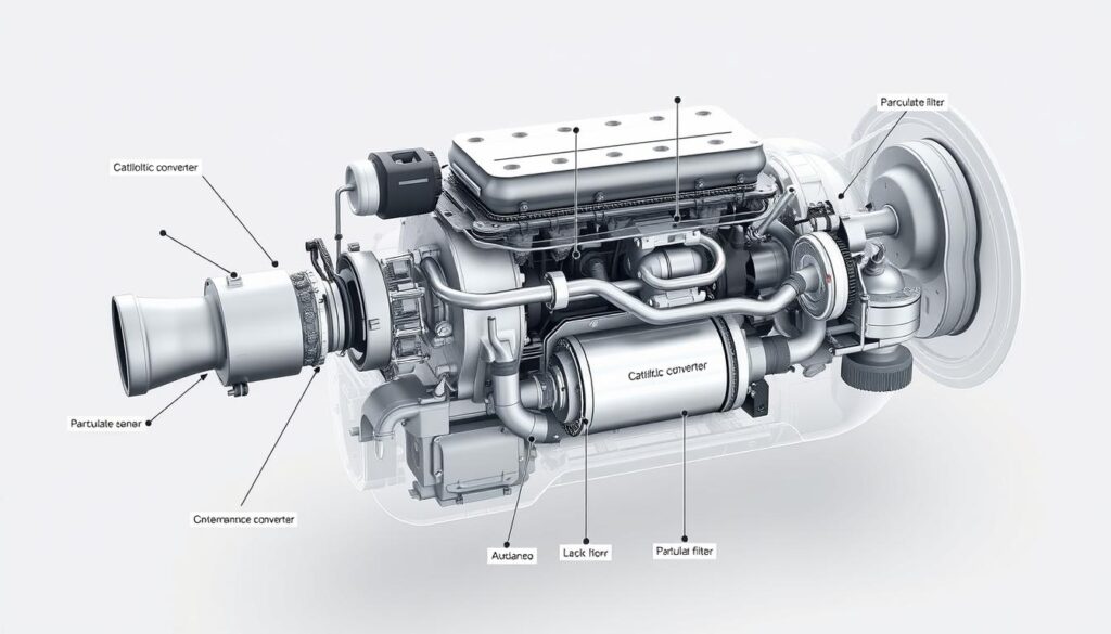 Peugeot anti-pollution system components