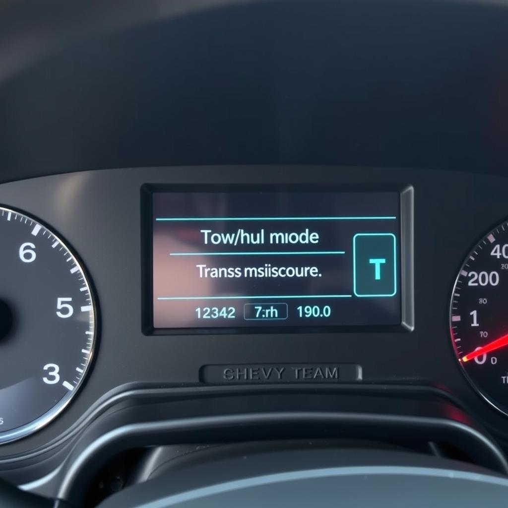 Silverado in tow/haul mode with transmission temperature display