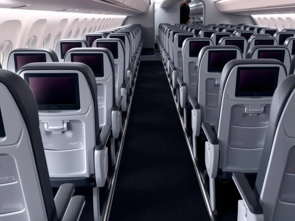 Standard Economy seats on a Boeing 737 MAX 8 in 3-3 configuration Standard Economy seats on a Boeing 737 MAX 8 in 3-3 configuration