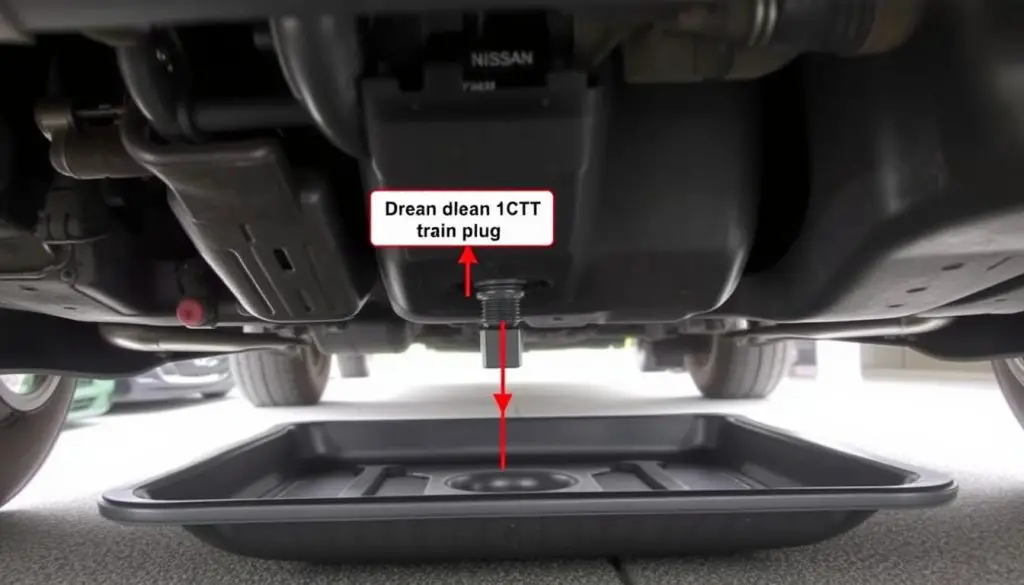 Step-by-step Nissan Murano transmission fluid change procedure