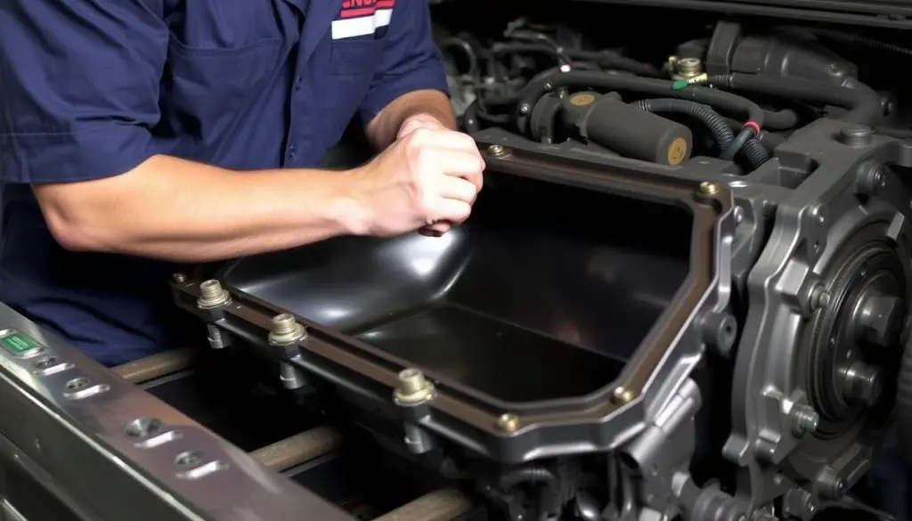 Third generation Chevy Silverado transmission pan removal