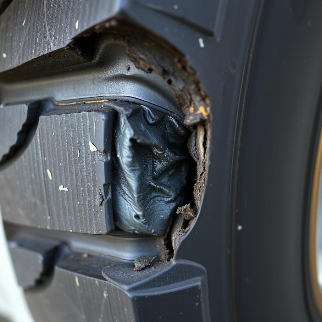 Tire failure due to overloading Tire failure due to overloading