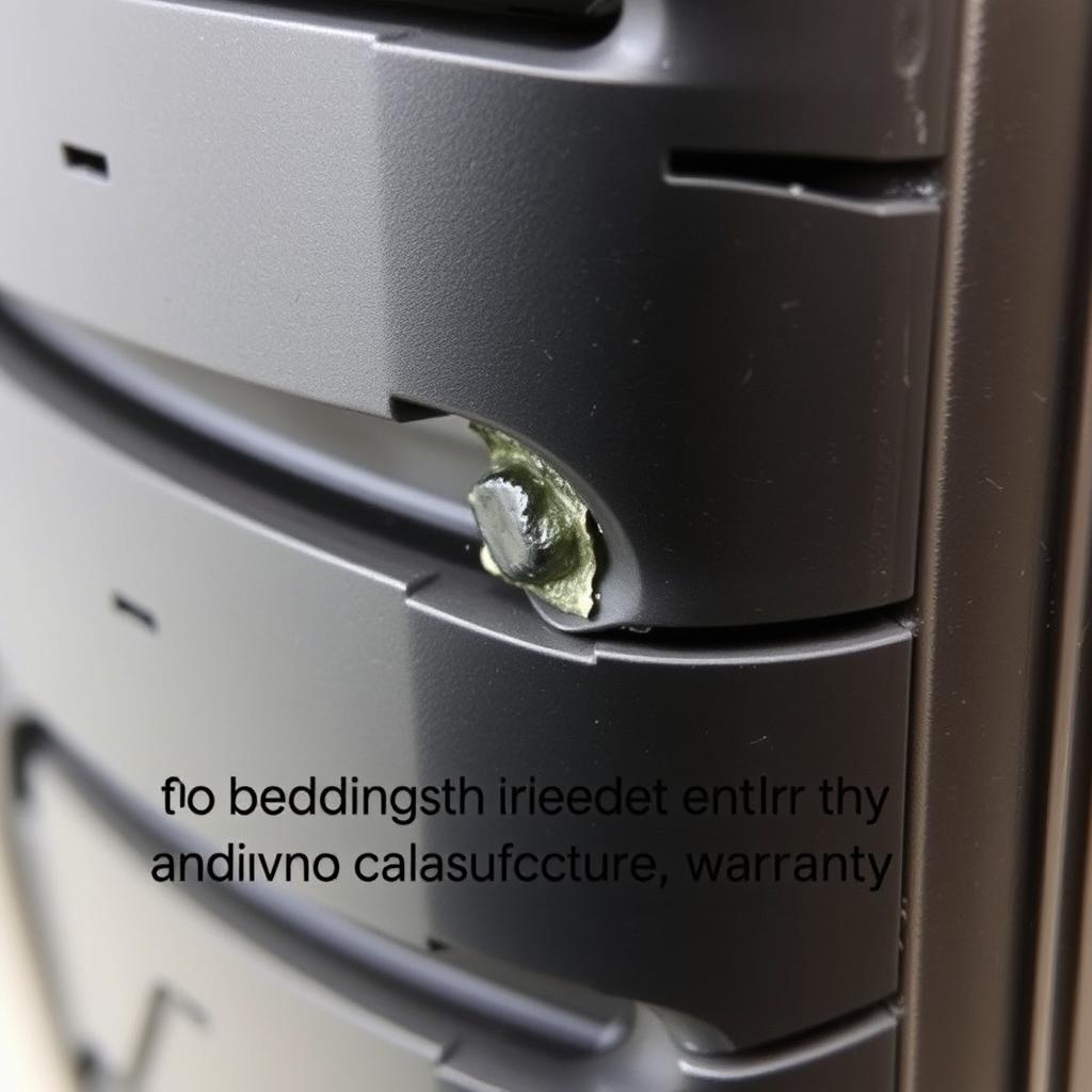 Tire with visible manufacturing defect covered by standard warranty Tire with visible manufacturing defect covered by standard warranty