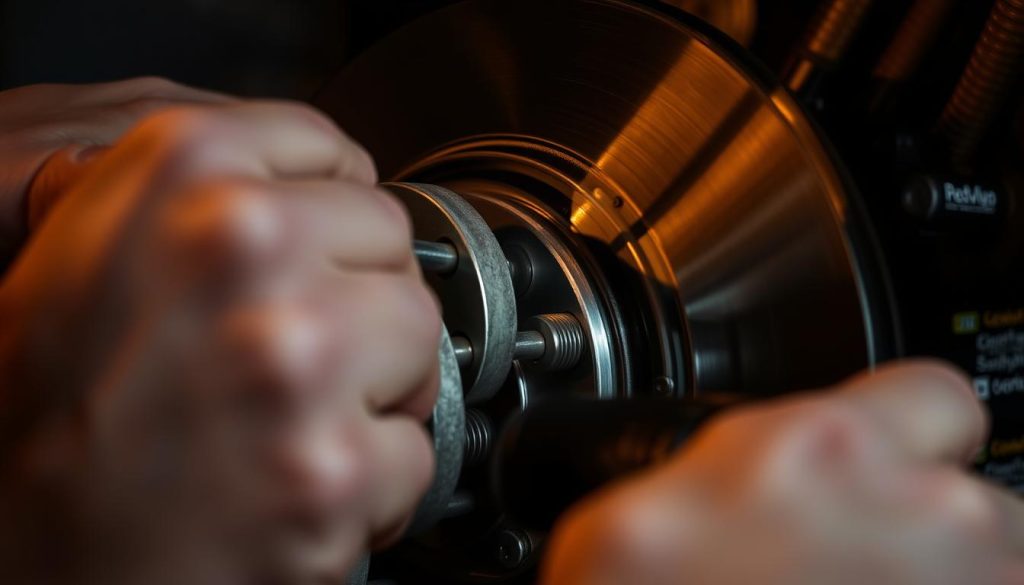 compressing caliper pistons