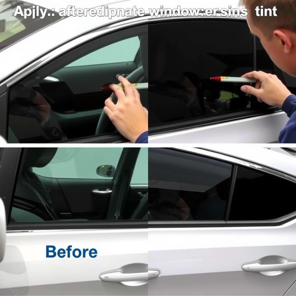 Aftermarket window tint being applied to enhance UV protection