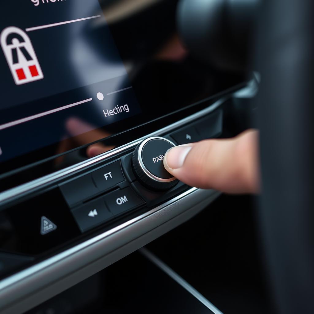 Audi Park Assist Plus control interface on dashboard