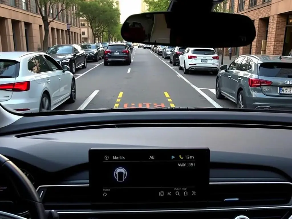 Audi Park Assist Plus detecting a suitable parking space