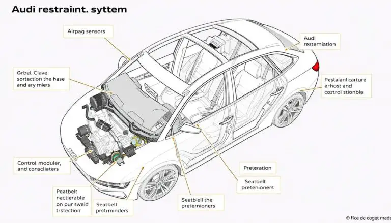 Audi restraint system components including airbags and sensors