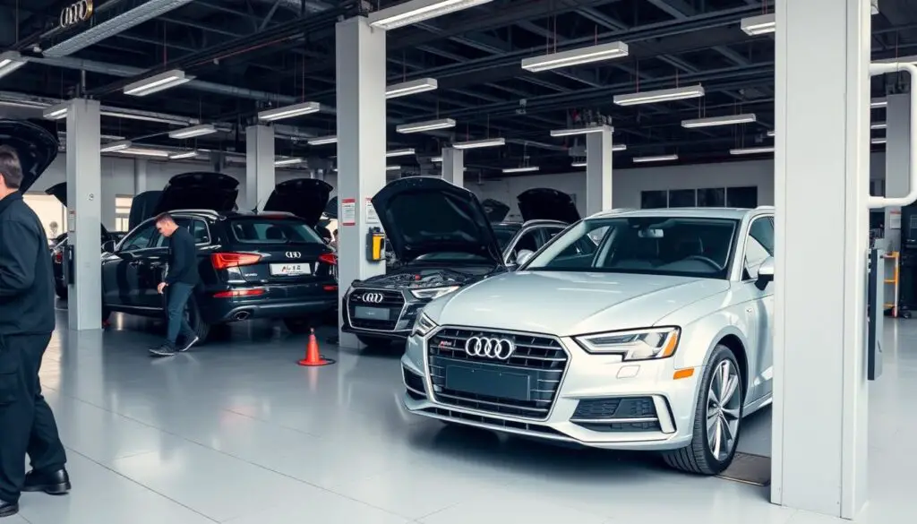 Audi service center performing recall work on restraint systems Audi service center performing recall work on restraint systems