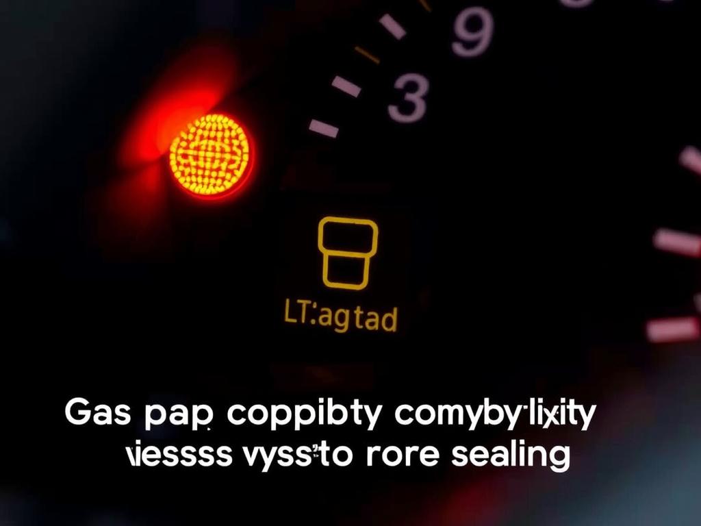 Check engine light illuminated on dashboard due to gas cap compatibility issues