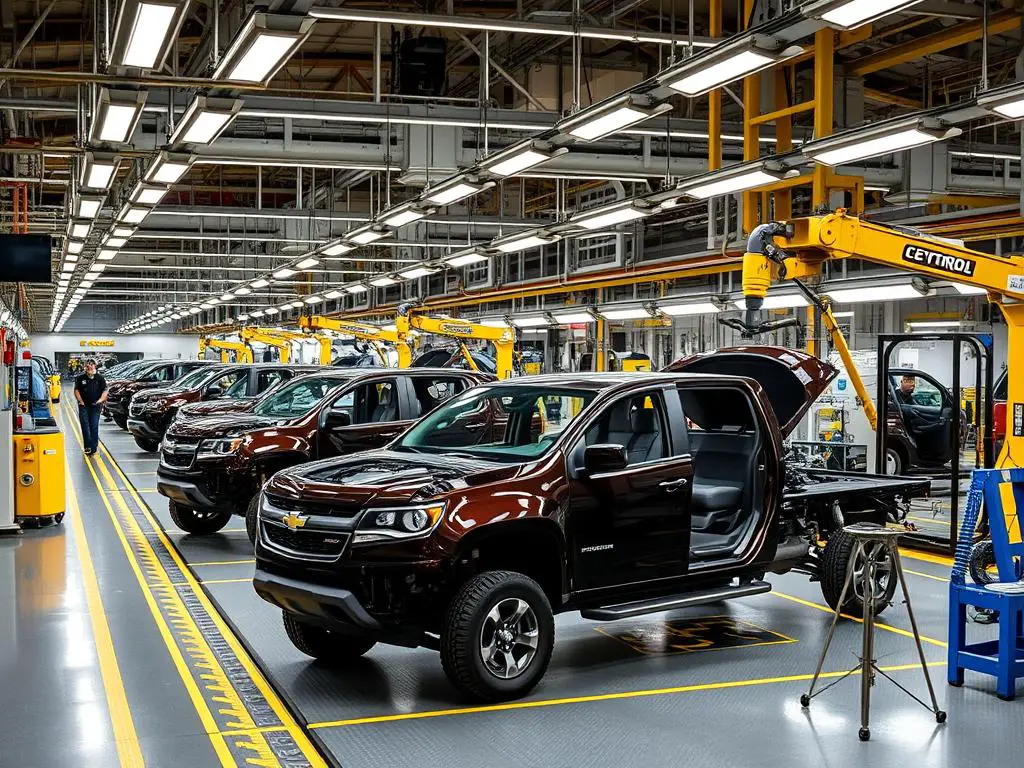 Chevy Colorado trucks on the assembly line at Wentzville Manufacturing Plant Chevy Colorado trucks on the assembly line at Wentzville Manufacturing Plant