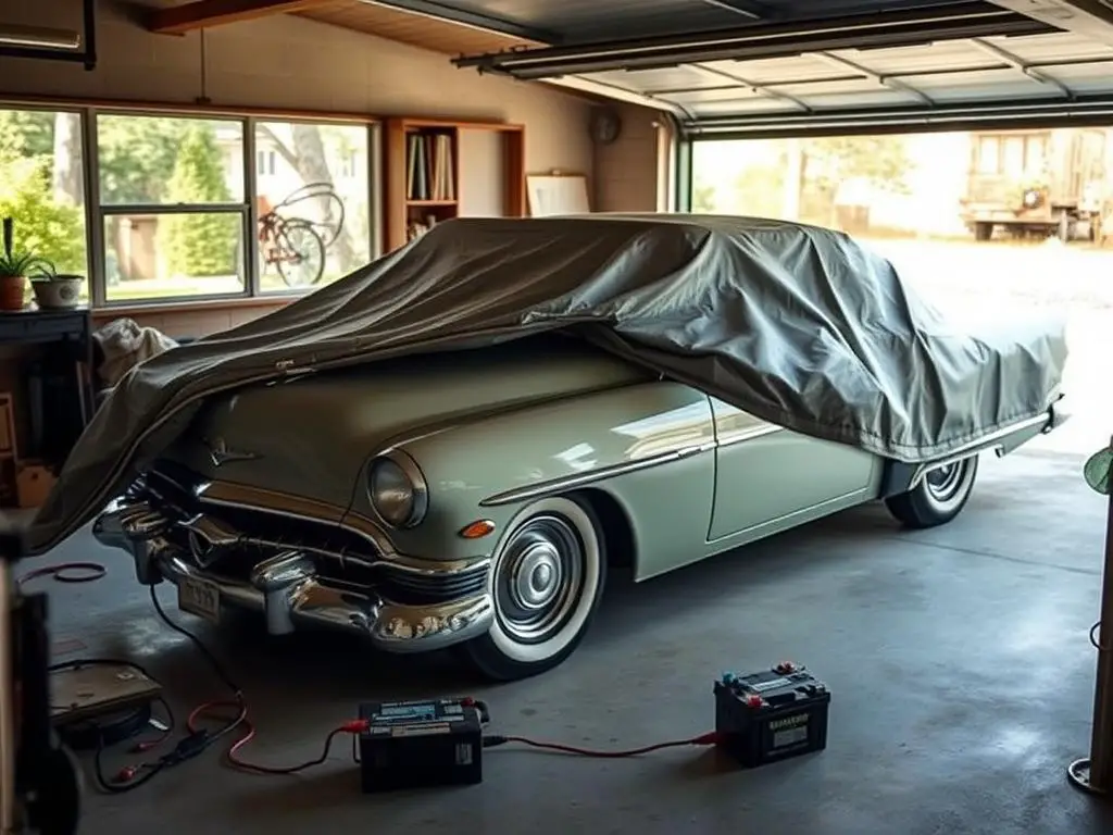 Classic car in storage that's used infrequently