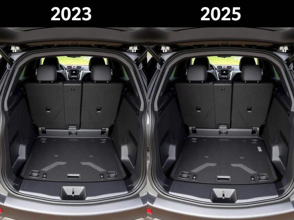 Comparison of 2023 vs 2025 Subaru Crosstrek cargo areas