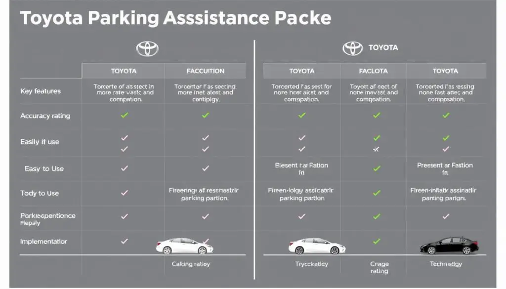 Comparison of Toyota Parking Assistance Package with competitor systems Comparison of Toyota Parking Assistance Package with competitor systems
