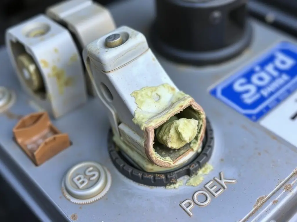 Corroded Ford battery terminals