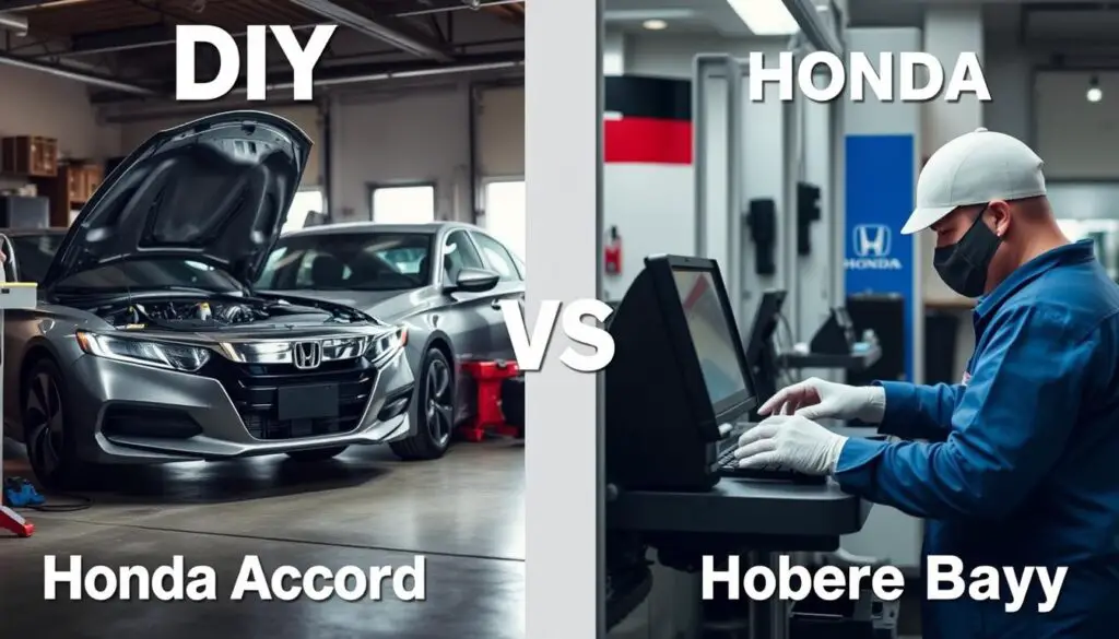 DIY Honda Accord maintenance in home garage vs professional service center