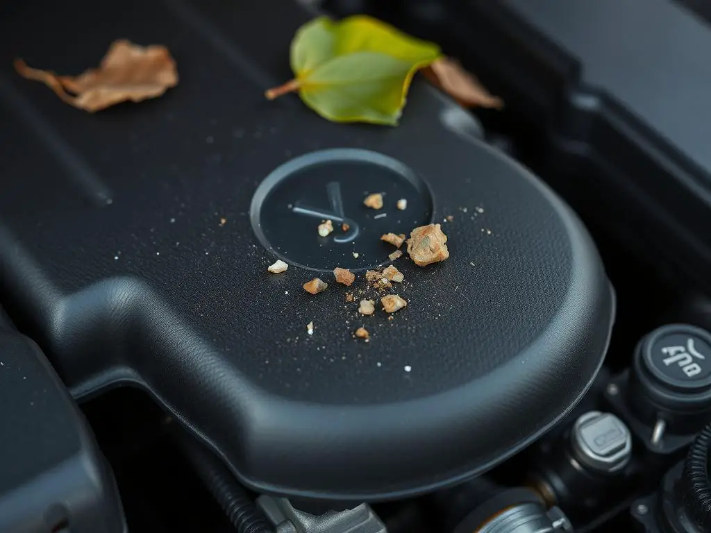 Engine cover protecting engine components from debris