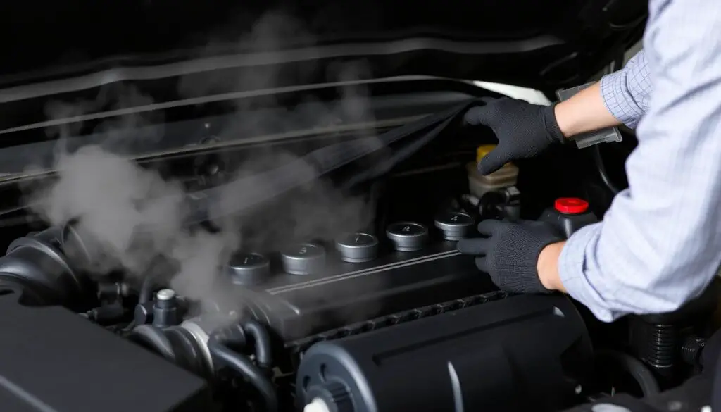 Engine cover providing safety by covering hot components