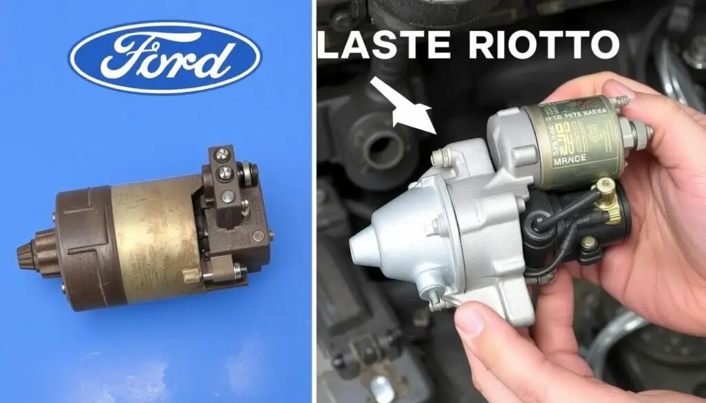 Ford starter motor replacement process