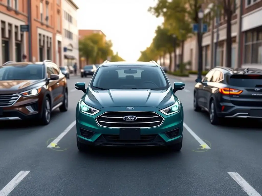 Ford vehicle using Active Park Assist for parallel parking Ford vehicle using Active Park Assist for parallel parking