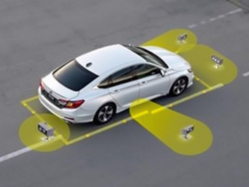 Honda Accord with Park Assist System highlighted Honda Accord with Park Assist System highlighted