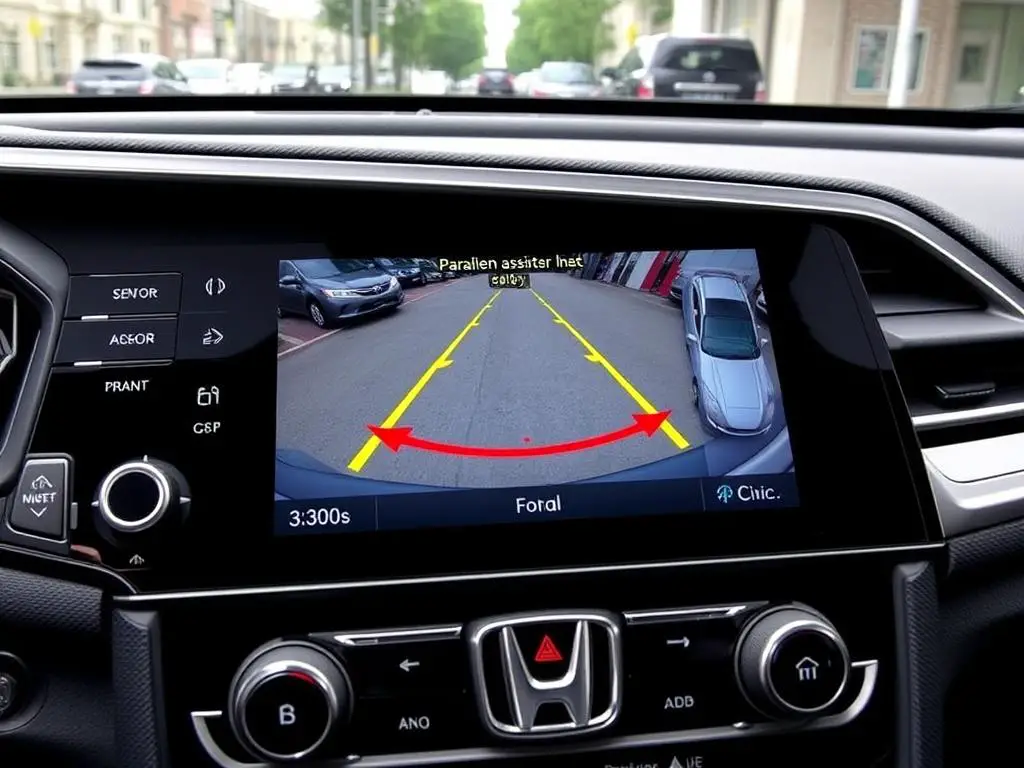 Honda Civic with parking assist display Honda Civic with parking assist display