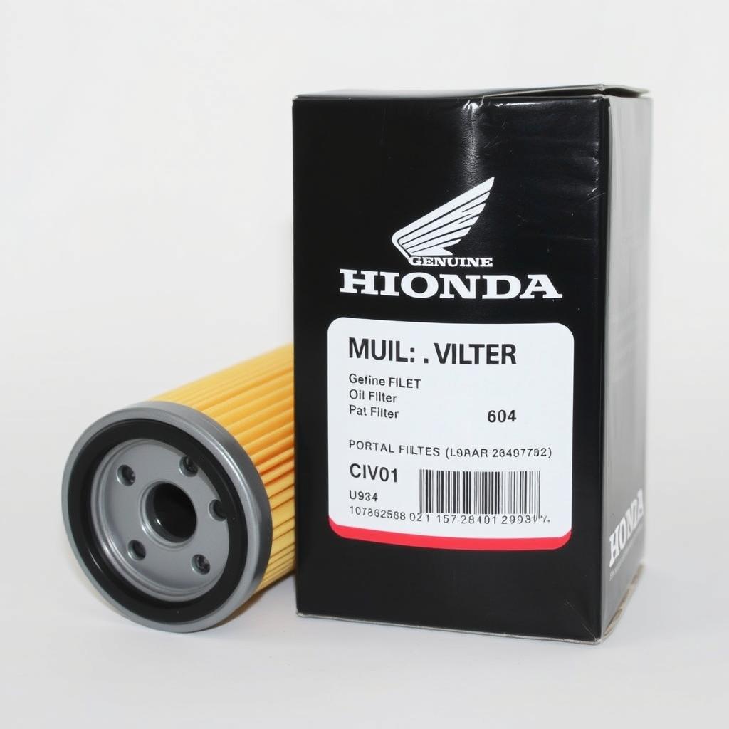 Honda Genuine oil filter specifically designed for Honda Civic engines